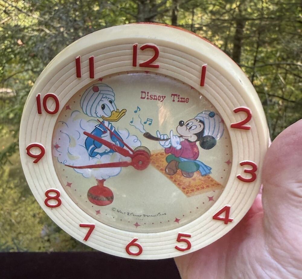 Vtg Phinney-Walker Disney Mickey Mouse & Donald Duck Alarm Clock Works!